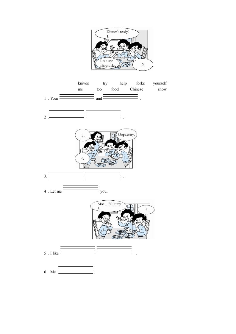 图片[2]-五年级英语上册Unit3WhatwouldyoulikePartB练习及答案(2)（人教版PEP）-暖阳学科网