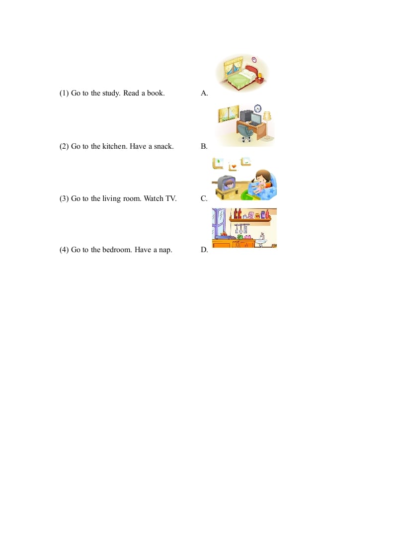 图片[2]-四年级英语上册Unit4_A_Let’s_learn同步习题（人教版一起点）-暖阳学科网