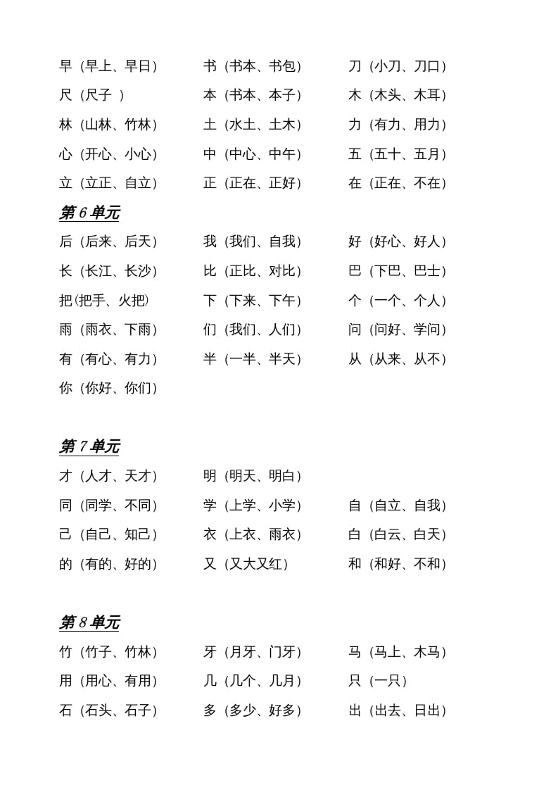 图片[3]-一年级语文上册小学期末复习资料(四)11页（部编版）-暖阳学科网