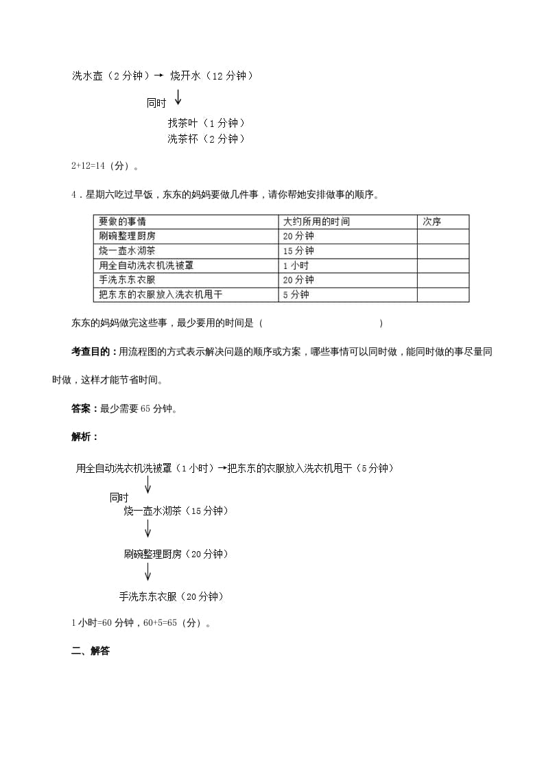 图片[2]-四年级数学上册《数学广角──优化》同步试题（人教版）-暖阳学科网