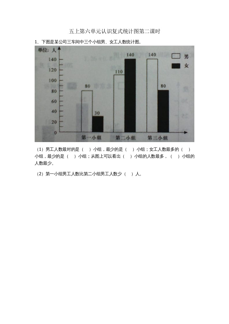 五年级数学上册6.2认识复式条形统计图（苏教版）-暖阳学科网