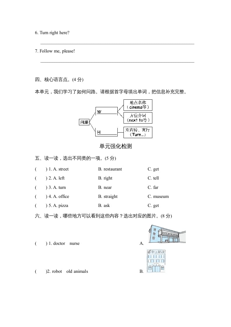 图片[2]-六年级英语上册Unit1单元知识梳理卷（人教版PEP）-暖阳学科网