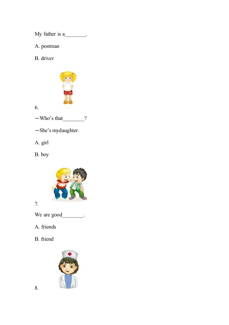 图片[2]-四年级英语上册Lesson6课时达标（精通版四上）（人教版一起点）-暖阳学科网