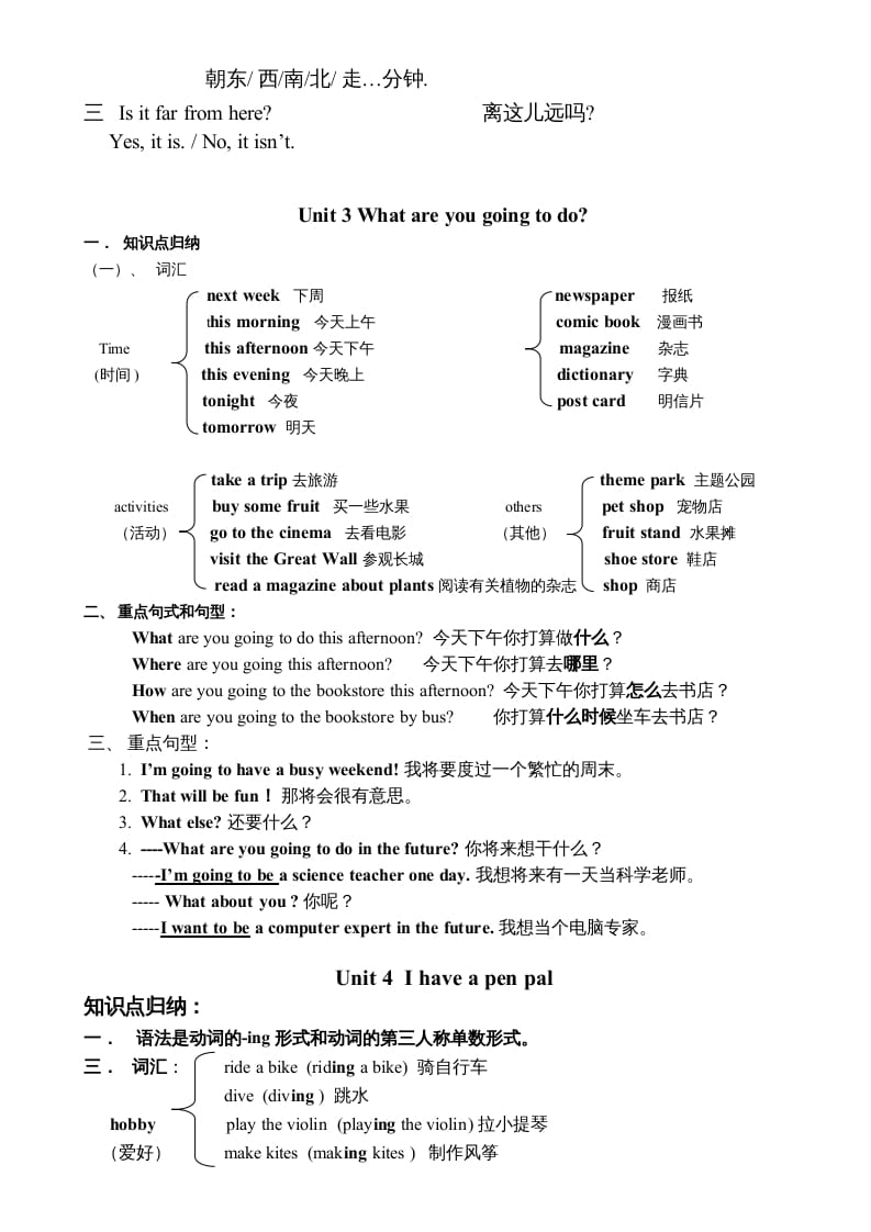 图片[3]-六年级英语上册知识点单元总结（人教版PEP）-暖阳学科网